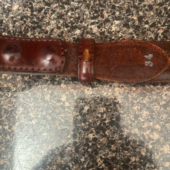 Brighton brown leather belt - Picture 6 of 10